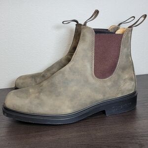 Blundstone Chelsea Rustic Brown Suede Pull On Boots